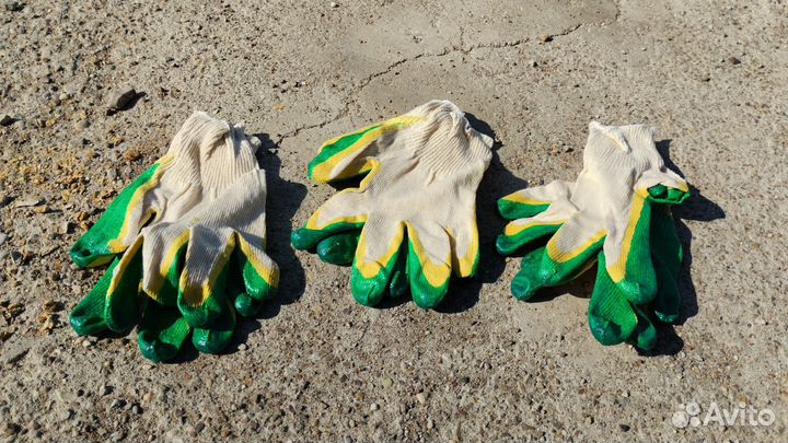 Перчатки х/б с двойным латексным обливом