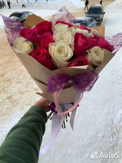 Цветы розы букет