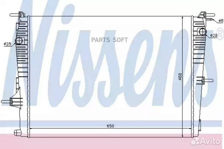 Радиатор охлаждения двс renault megane (2009) 1.6