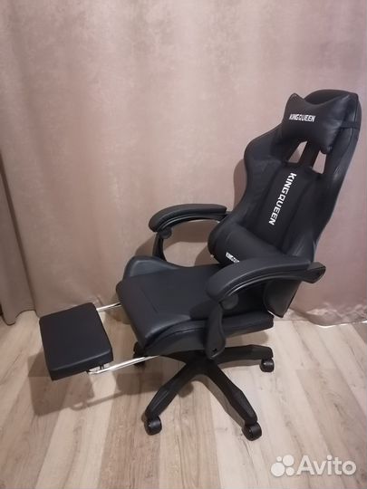 Кресло компьютерное с массажем и аттоманкой новое