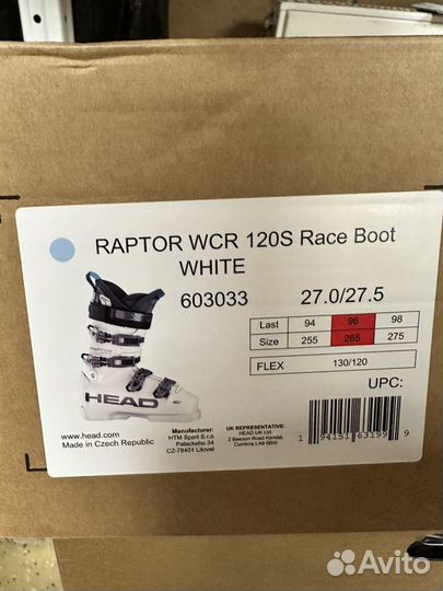 Горнолыжные ботинки head Raptor WCR 120s 2024