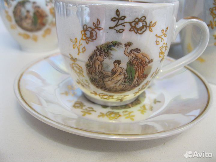 2 сервиза Мадонна, чай и кофе, Кольдиц из гдр