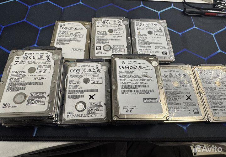 Неисправные hdd hitachi/hgst лот 22 штуки
