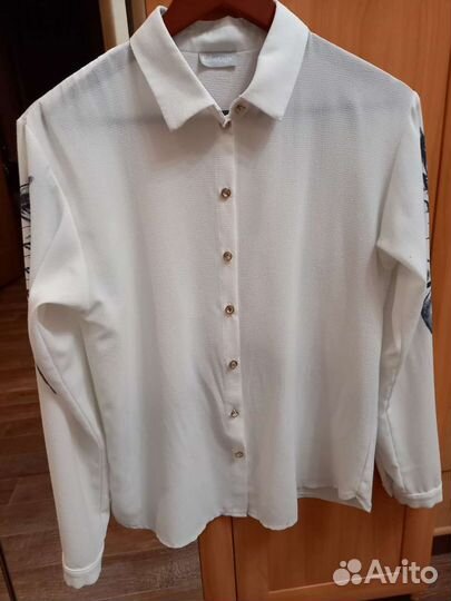 Блузка рубашка белая для девочки