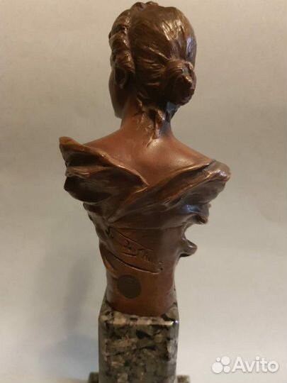 Бюст бронза Франция нач. хх века