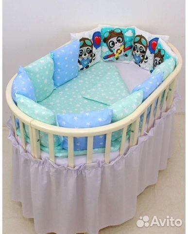 Бортики подушки в кроватку