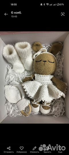 Мягкая игрушка заяц ручной работы