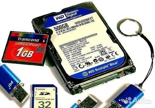 Восстановление данных с любых носителей HDD флешки