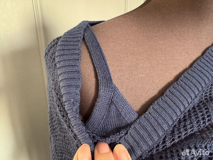 Платье ажурное трикотажное с топом zarina S