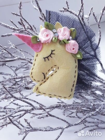 Пони брошь. Лошадка. Единорог