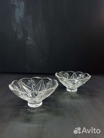 Хрустальная салатница СССР 2 штуки