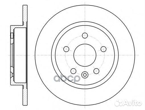 6131600 диск тормозной задний Opel Astra J, Ch