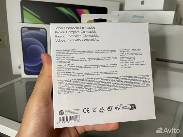 Блок питания Google 30W USB-C Charger + кабель