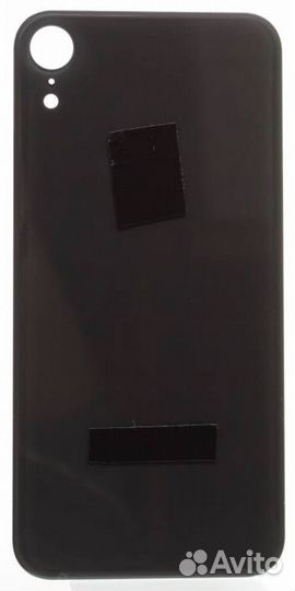 Задняя крышка для iPhone Xr Черная (Стеклянная с ш
