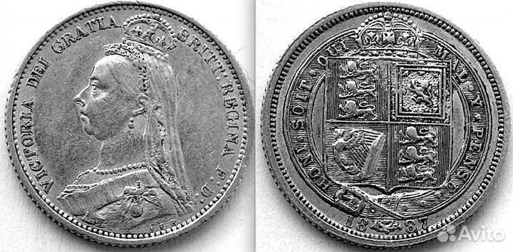 Великобритания, Виктория, 6 пенсов 1887