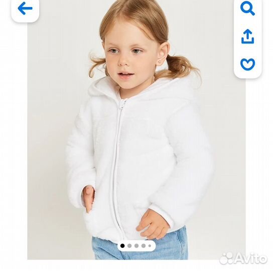 Плюшевая толстовка для девочки baby go 74