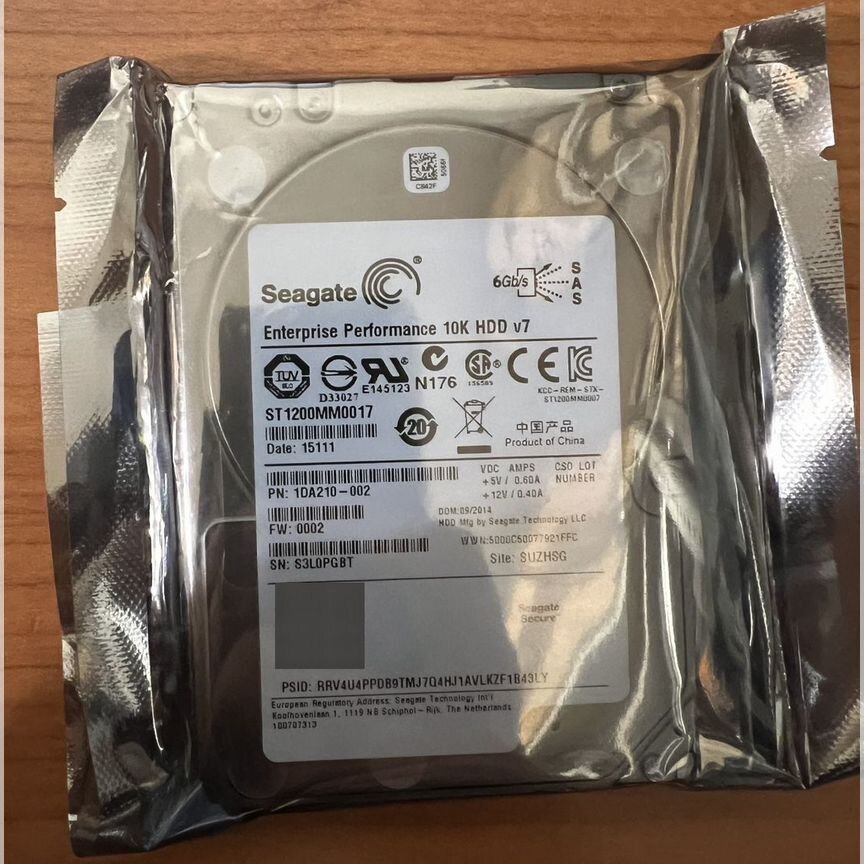 [ST1200MM0017] Жесткий Диск Seagate 1.2tb Sas 6g 2.5 St1200mm0017