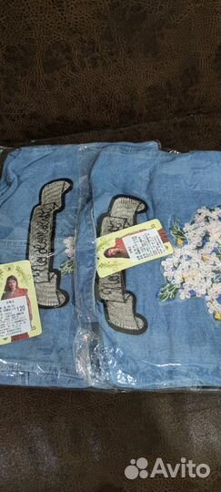 Джинсовый пиджак для девочки новый