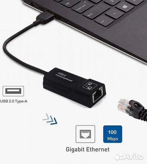 Интернет Адаптер USB 2.0 на Ethernet Адаптер