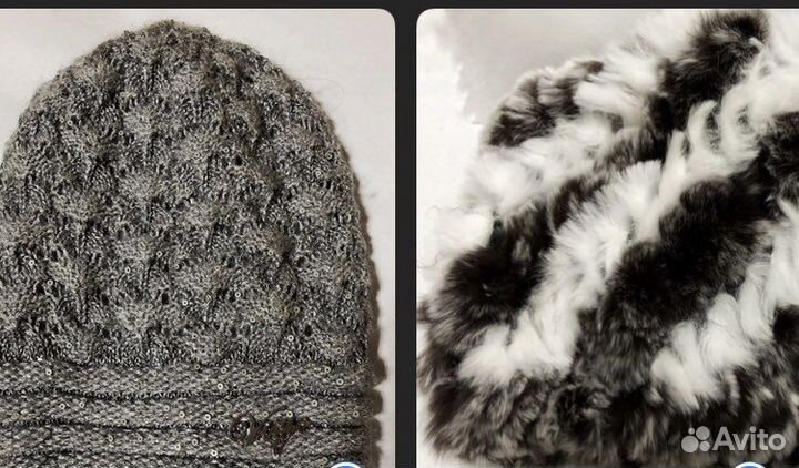 Шапка с шарфом женская