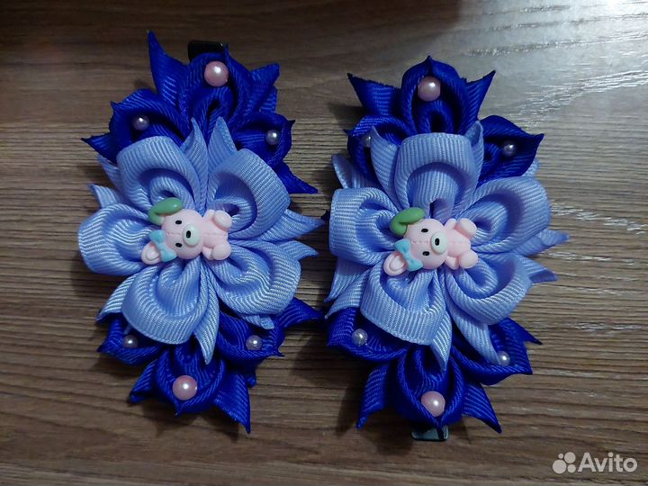 Заколка из репсовой ленты