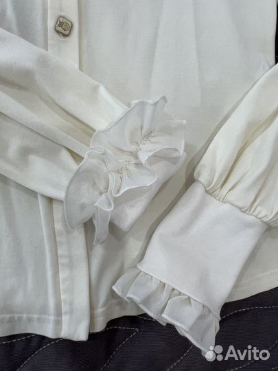 Блузка Duwali, 134 размер, молочная
