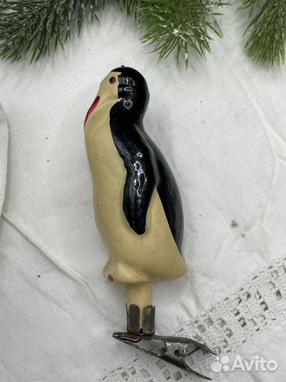Ёлочная игрушка пингвин СССР (2.сзр)