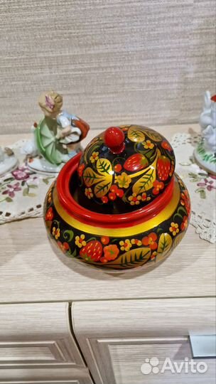 Сухарница-конфетница хохлома