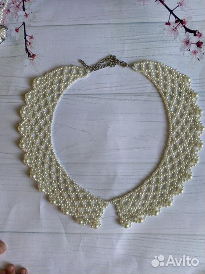 Воротничек из бисера
