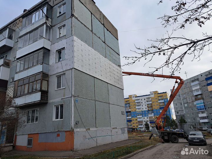 Утепление стен,ремонт межпанельных швов