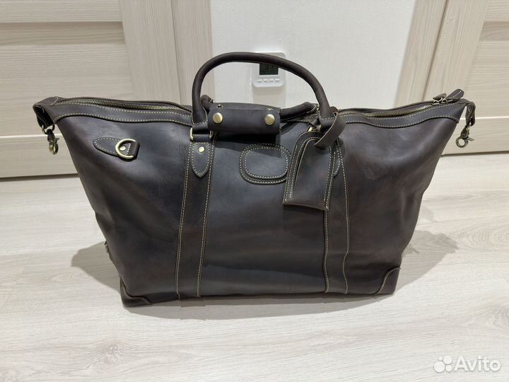 Дорожная сумка толстая натуральная кожа