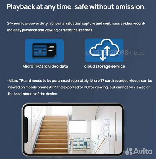 Дверной видеоглазок wifi Tuya