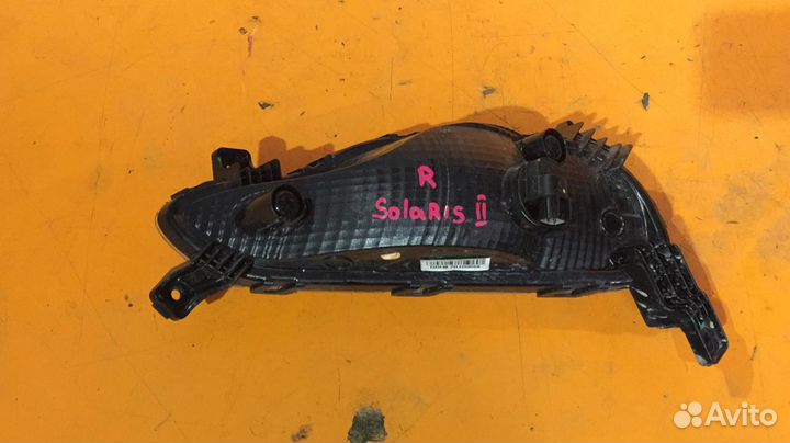 Противотуманка правая на Hyundai Solaris 2