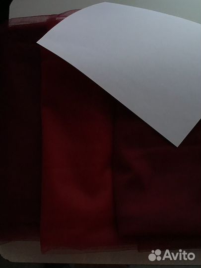 Отрезы фатина бордового цвета