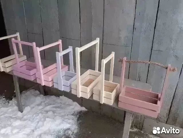 Ящики деревянные, декоративные для цветов