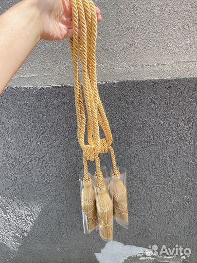 Подхваты золотые для шторы