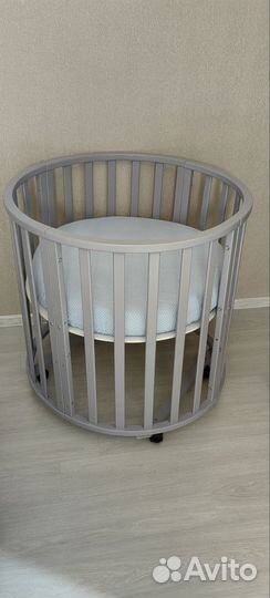 Детская кроватка трансформер с маятником