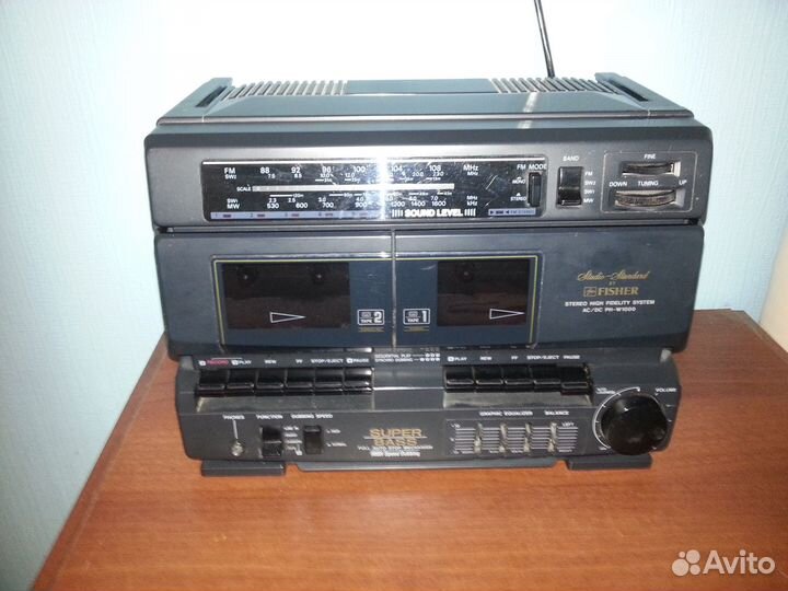 Магнитола Fisher PH - W1000 К Dual Cassette AM/FM