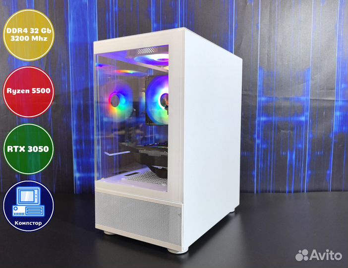 Системный блок AMD5500-RTX3050-32DDR4-PQR37125-A520