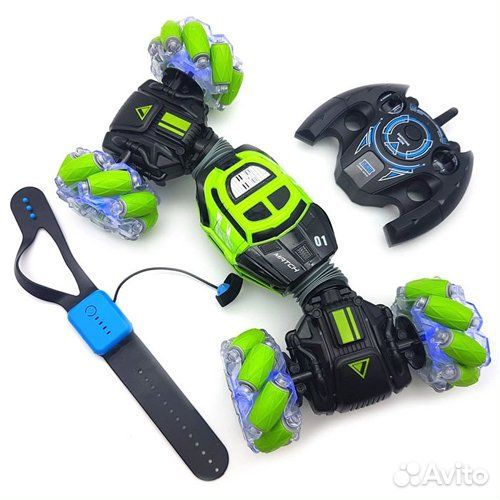 Трюковая машинка-перевертыш «Skidding Car Green» с