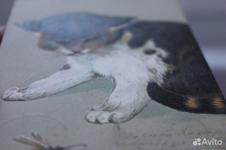 Царизм антикварные,кошка,собака вдавленная 1903