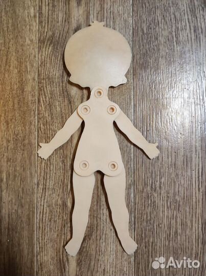 Кукла плоская шарнирная СССР 27см