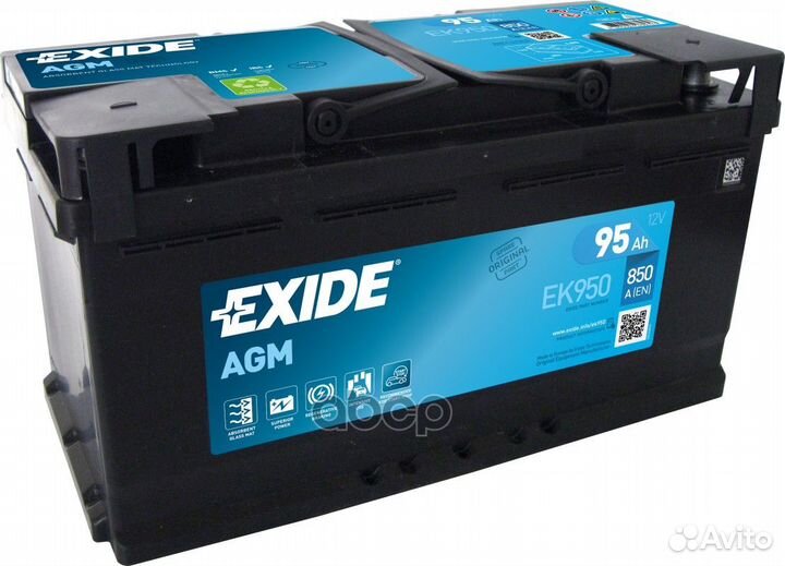 Аккумуляторная батарея exide Start-Stop AGM 95 А/ч