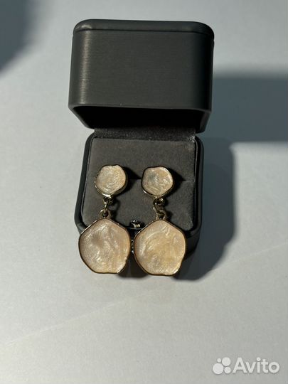 Серьги перламутр ювелирный сплав