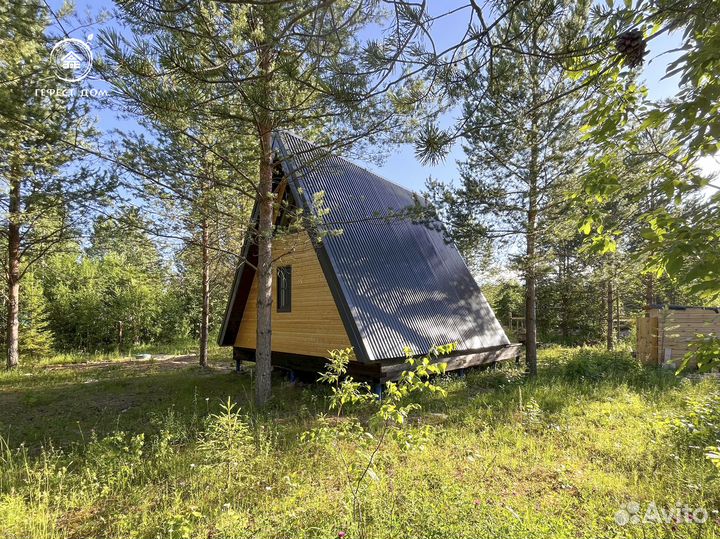 Каркасный дом A-frame 6х6м