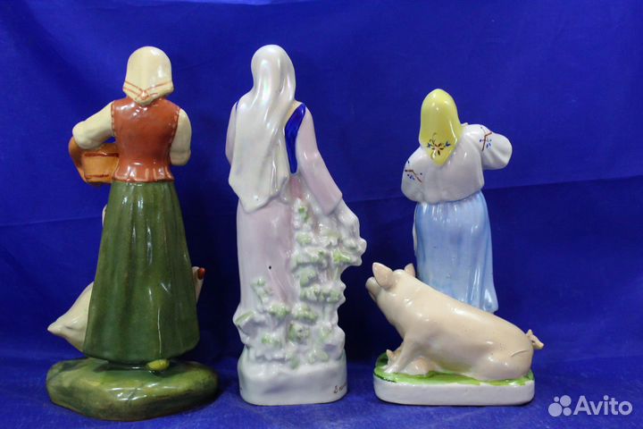 Статуэтка фарфор женщины работницы СССР