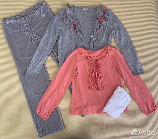 Комплект(спортивные брюки, свитшот, кардиган)