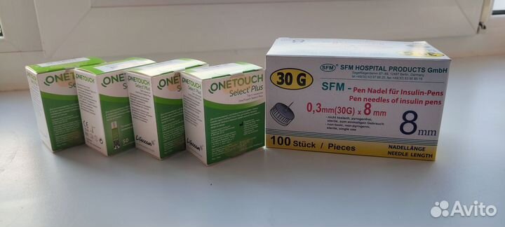 Тест-полоски для глюкометра и иглы