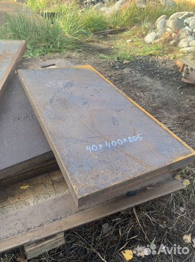 Металлический лист 40мм пластина 40х400х805