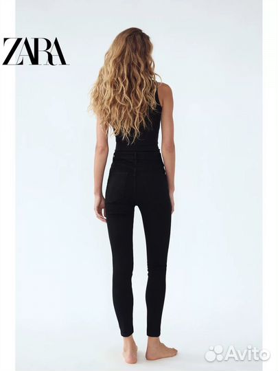 Джинсы zara 34 новые черные